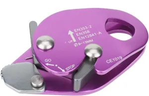 Climbing Descender,SelF Braking Stop Descender for 9-13mm Rope Clamp Grab Rappel Climbing Gear