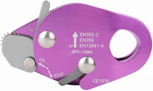 Climbing Rope Grab Lightweight Descender for 9-13mm Rope Adjuster for Rock Climbing, Purple