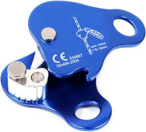 Climbing Rope Grab, Self Braking Stop Descender, Outdoor Climbing Mountaineering Rope Ascender Fall Protection Aerial Work Protector, Durable and Reliable, for Climbing Exploring, tree climbing e