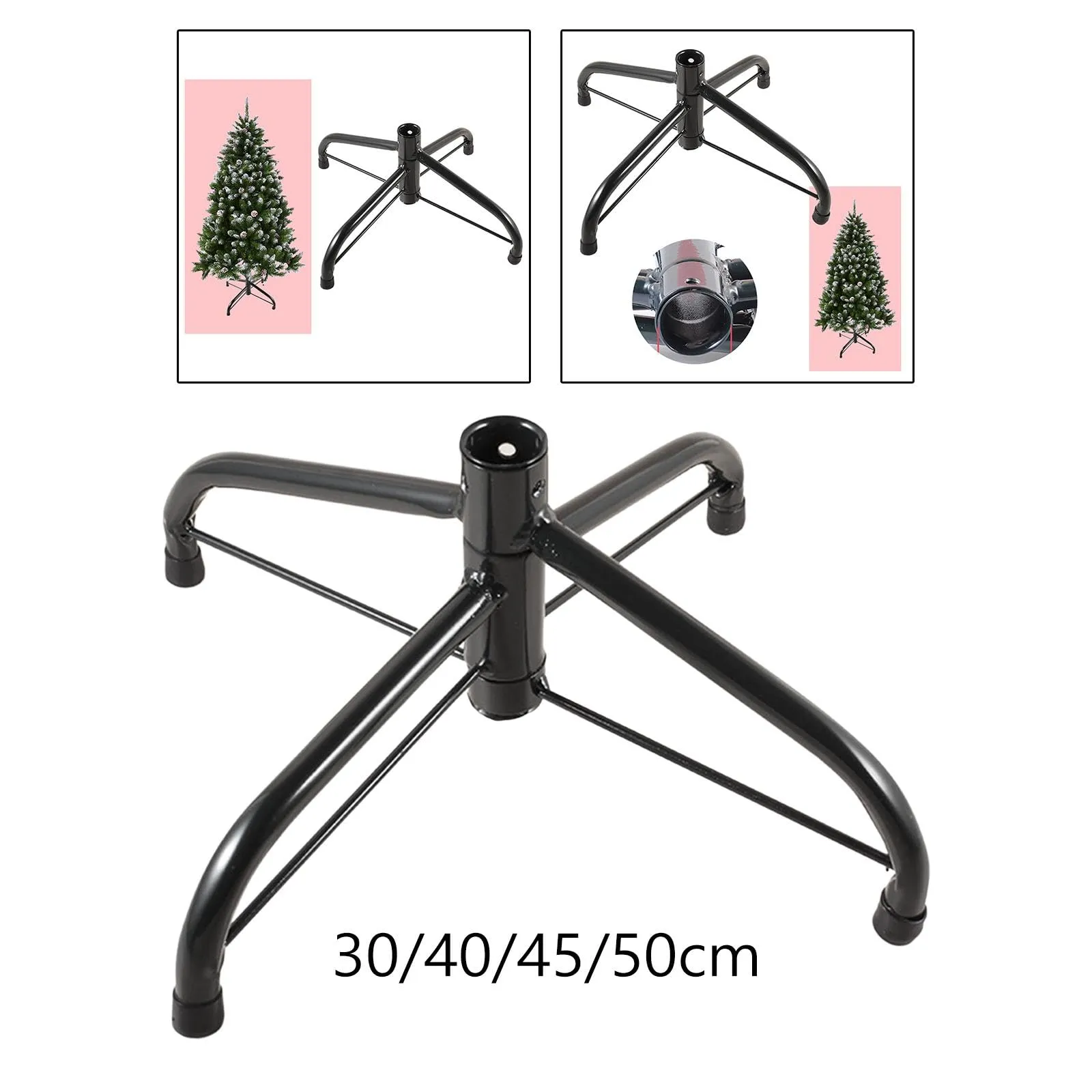 CLUB BOLLYWOOD® Artificial Folding Christmas Tree Base Stand Accessory for Christmas Holiday 30cm Hole 1.9cm | Holiday & Seasonal |Tree Stands, Skirts & Storage|1 Artificial Christmas Tree Base