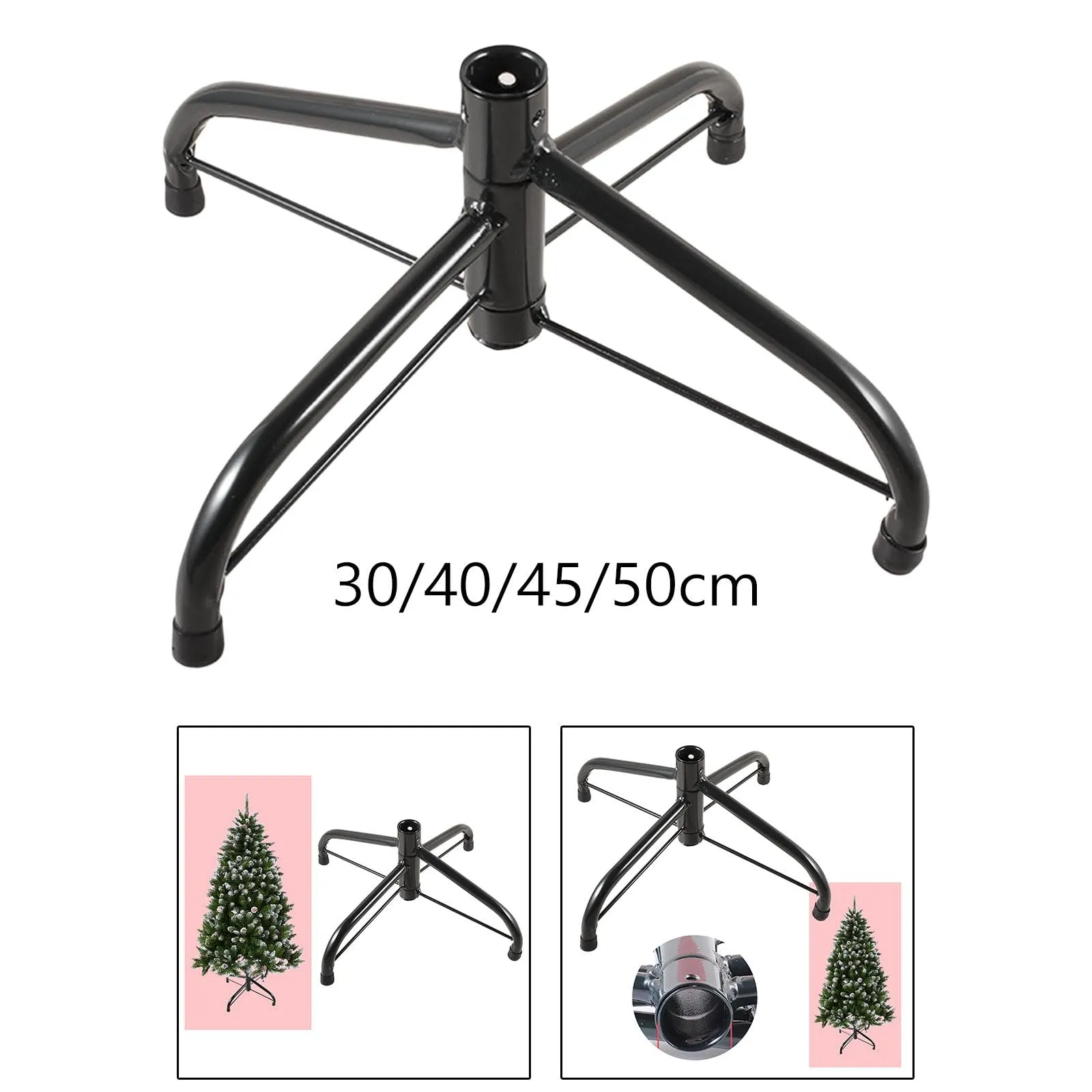 CLUB BOLLYWOOD® Artificial Folding Christmas Tree Base Stand Accessory for Christmas Holiday 30cm Hole 1.9cm | Holiday & Seasonal |Tree Stands, Skirts & Storage|1 Artificial Christmas Tree Base