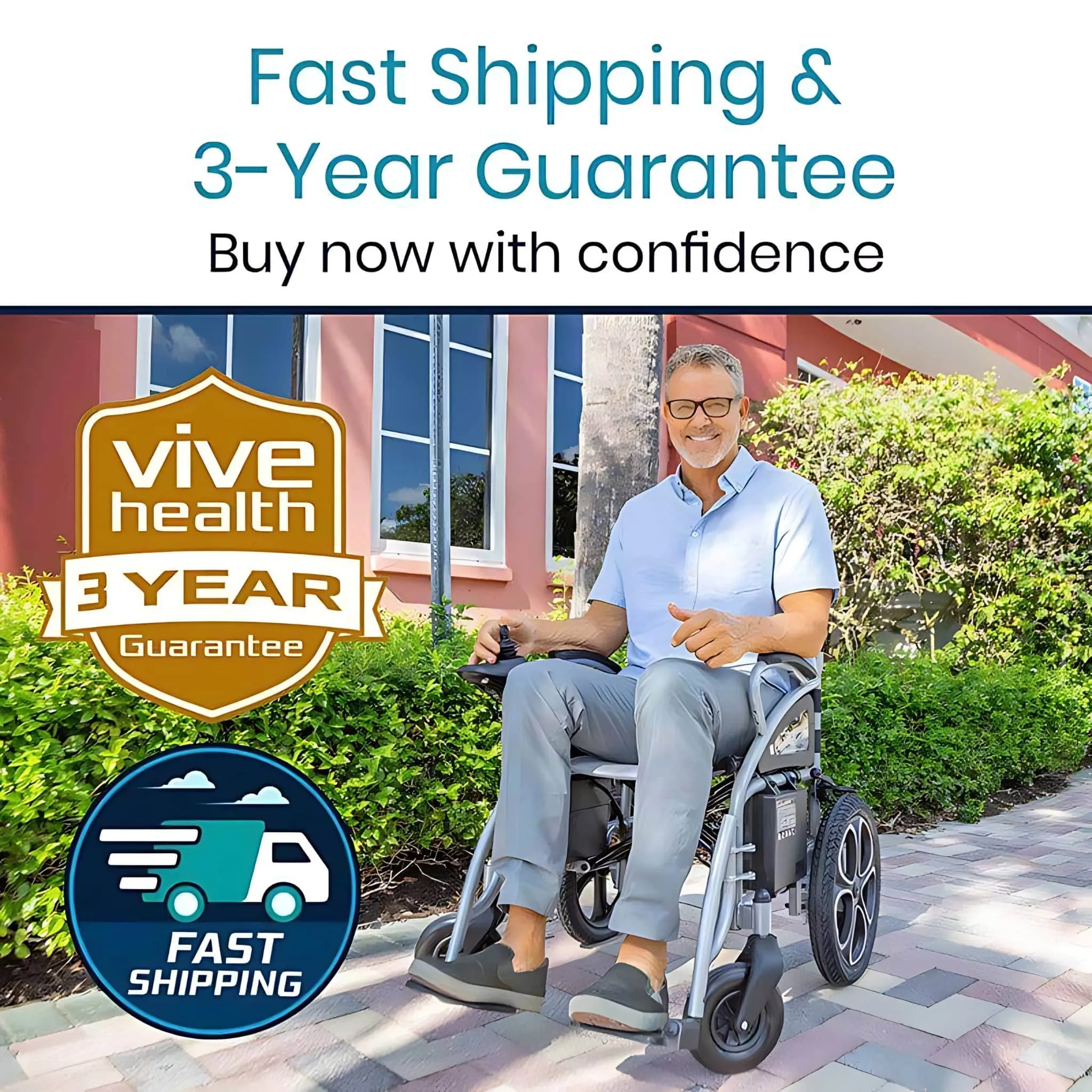 Compact Power Wheelchair - Foldable Long Range Transport Aid