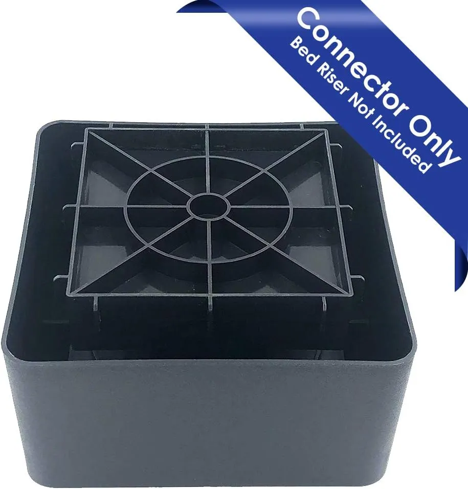 Connectors to Connect Our Bed Risers - Works Only with Our Huge 5.5 Inch Bed Risers, Not to Be Used Alone for Support, to Create up to an Additional 10 Inches of Height! Set of 4