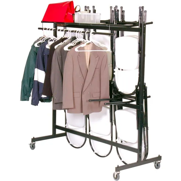 Correll - Hanging Folding Chair Cart with Coat Rack - 31" W x 68" L (C84-C-33)