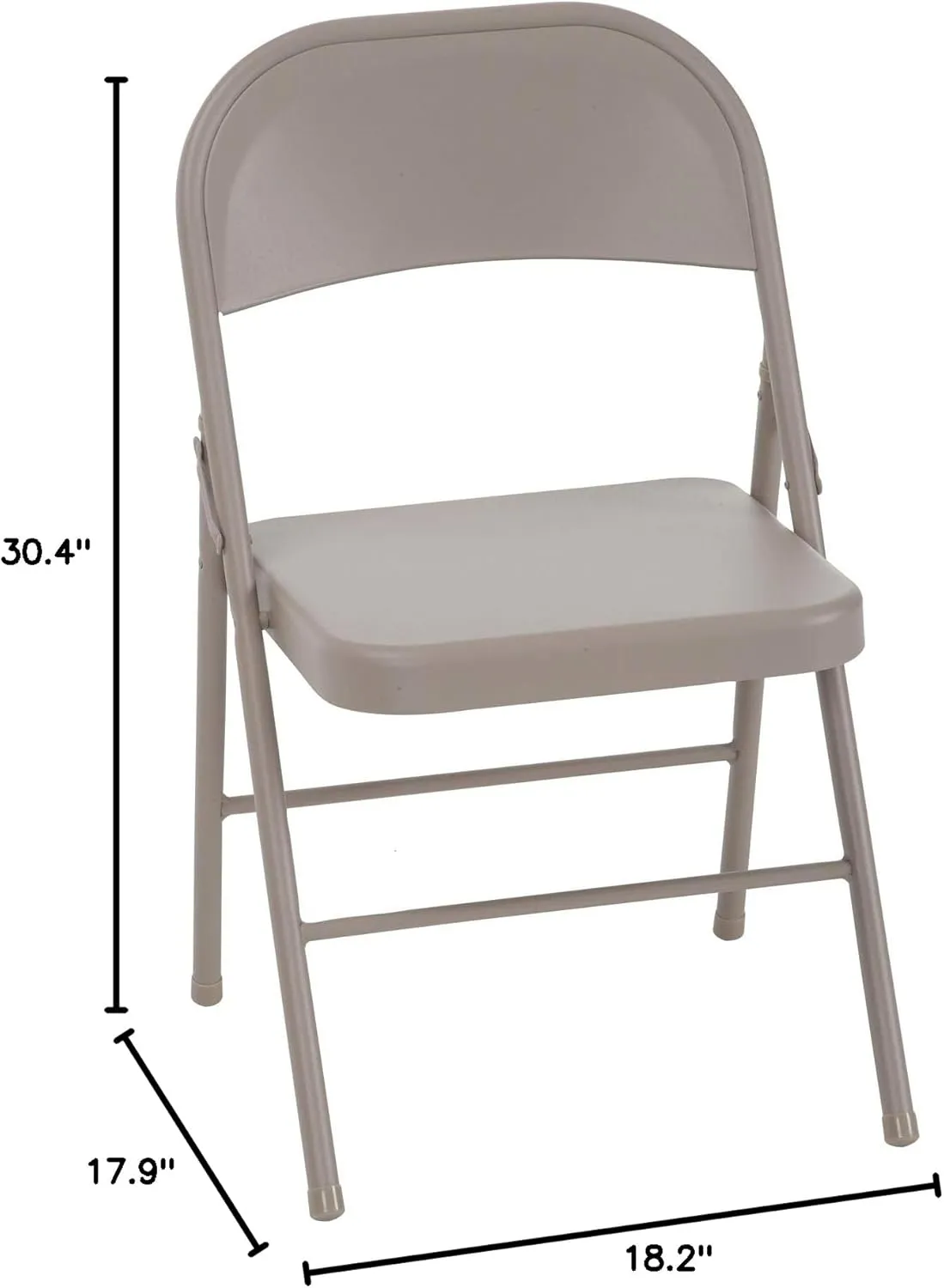 COSCO Steel Folding, Tan, 4-Pack Chair,