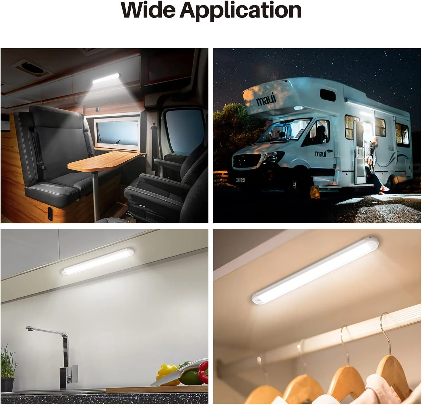 CT CAPETRONIX 12v LED Interior Light Bar, 120LEDs 1500LM 8W DC 12 Volt led Strip Lights with ON/Off Switch, for Enclosed Cargo Trailer, Car RV Van Truck Lorry Camper Boat Caravan Motorhome (8Pack)