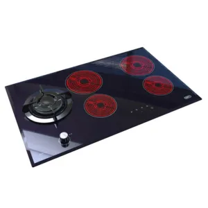 Defy - Gemini Dual Fuel Hob - 1Wok   4Ceran - Black  DHG901