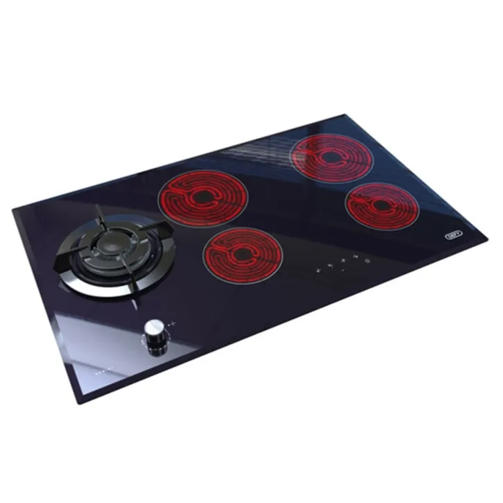 Defy - Gemini Dual Fuel Hob - 1Wok   4Ceran - Black  DHG901