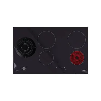 Defy - Gemini Dual Fuel Hob - 1Wok   4Ceran - Black  DHG901