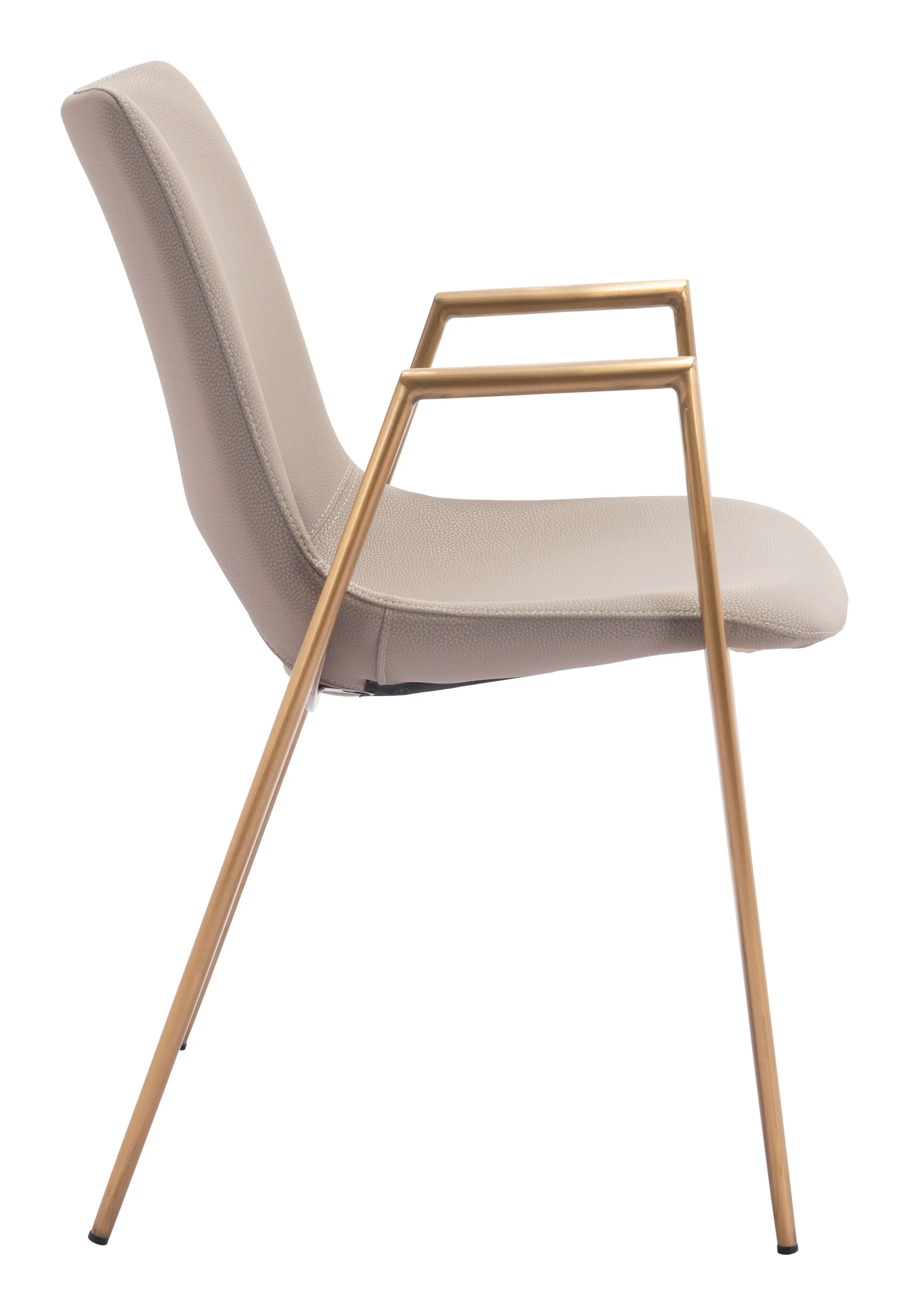 Desi Dining Chair  Beige & Gold