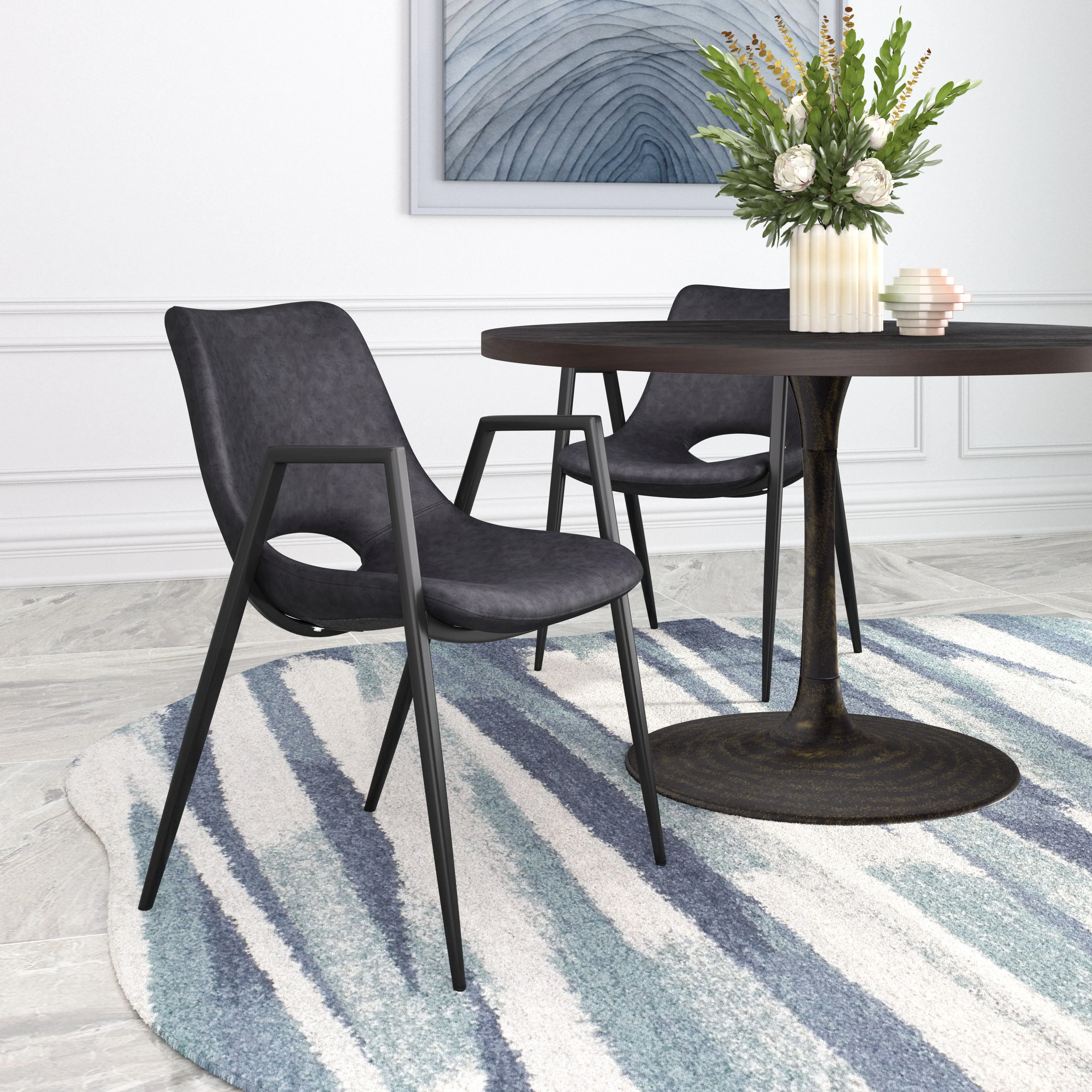 Desi Dining Chair  Black