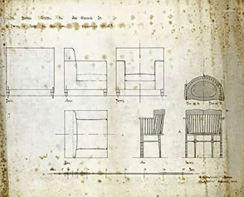 Designs For An Upholstered Chair 1909 Poster Print by Charles Rennie Mackintosh (10 x 12)