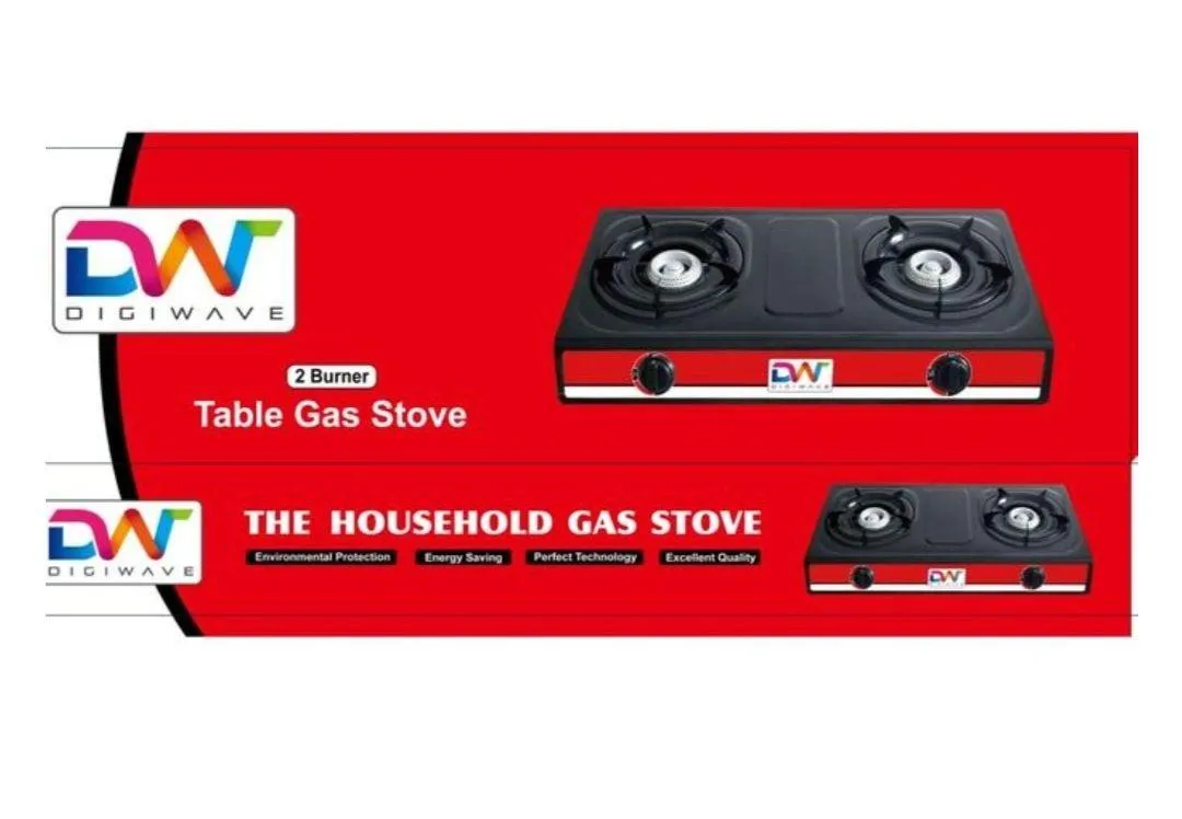 Digiwave Double Burner Gas Stove | DW-CG1001 – Efficient & Reliable Cooking