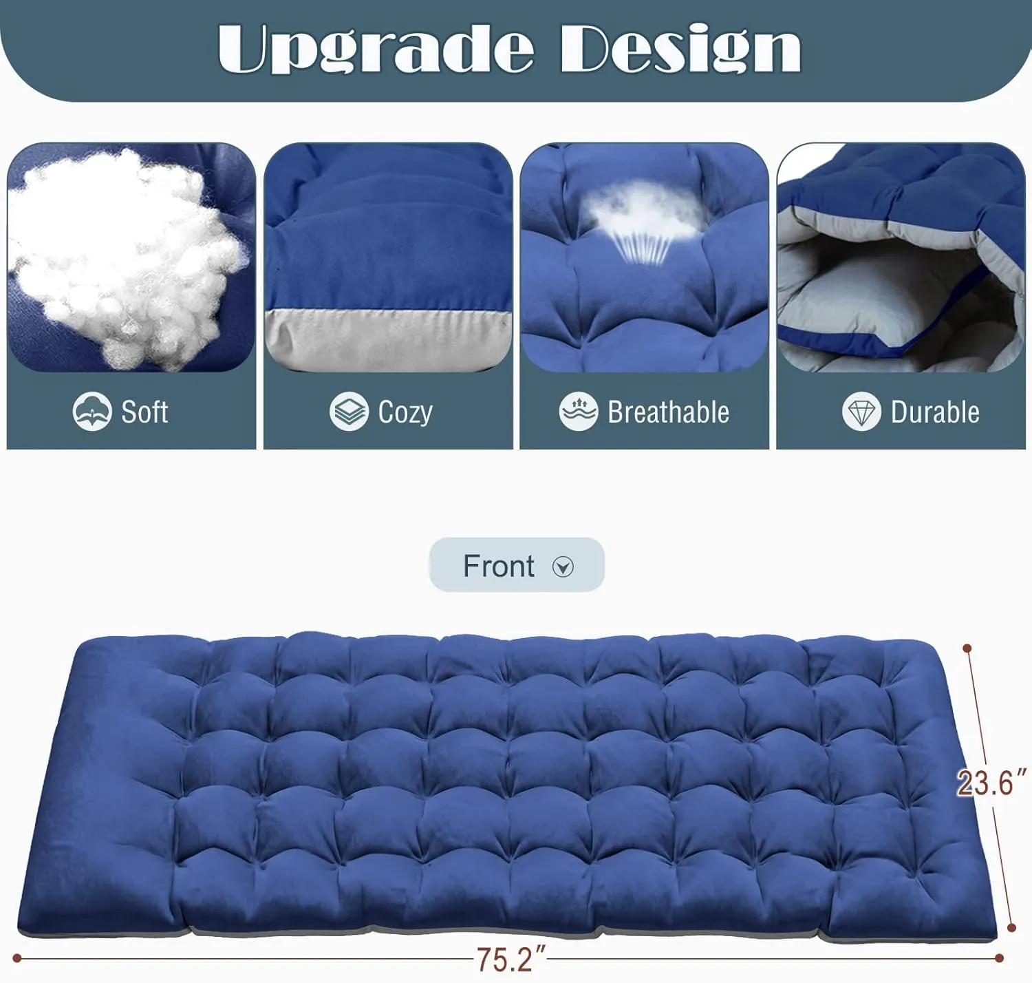 DoCred Heavy Duty Chaise Lounge Chair, Adjustable 5-Position Folding Chaise Lounge Chairs for Outside, Portable Lay Flat Beach Lounge Chair for Outdoor Sunbathing Beach Pool Lawn Camping