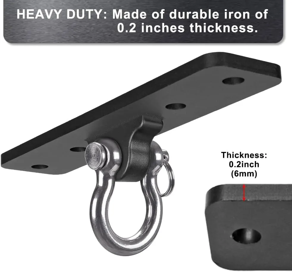 Dolibest Ceiling Mount Swing Hanger Heavy Duty Swing Set Hook for Porch Swing Hammock Chair Yoga Silk Suspension Straps Gymnastic Ring, Wall Anchor for Resistance Bands (900LB)