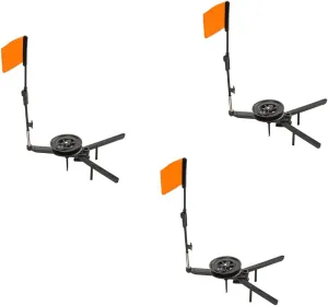 DONGKER Ice Fishing Tip-Up,3 PCS Foldable Ice Fishing Tip-up Flag with Orange Pole Flags for Angler Tackle Accessory Ice Fishing Equipment Gear