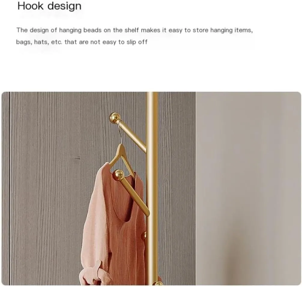 Drying Racks Wheeled Coat Rack Bedroom Clothes Rack Floor-Standing Mobile Clothes Rack Dirty Clothes Basket Storage Clothes Rail Pole,Black-A