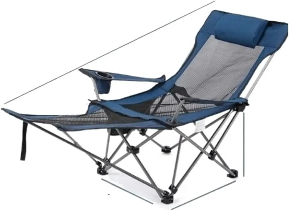 Dual-Purpose Outdoor Folding Chair Portable Nap Lunch Break Fishing Chair Lightweight Beach Chair Lazy Stool Camping Chair