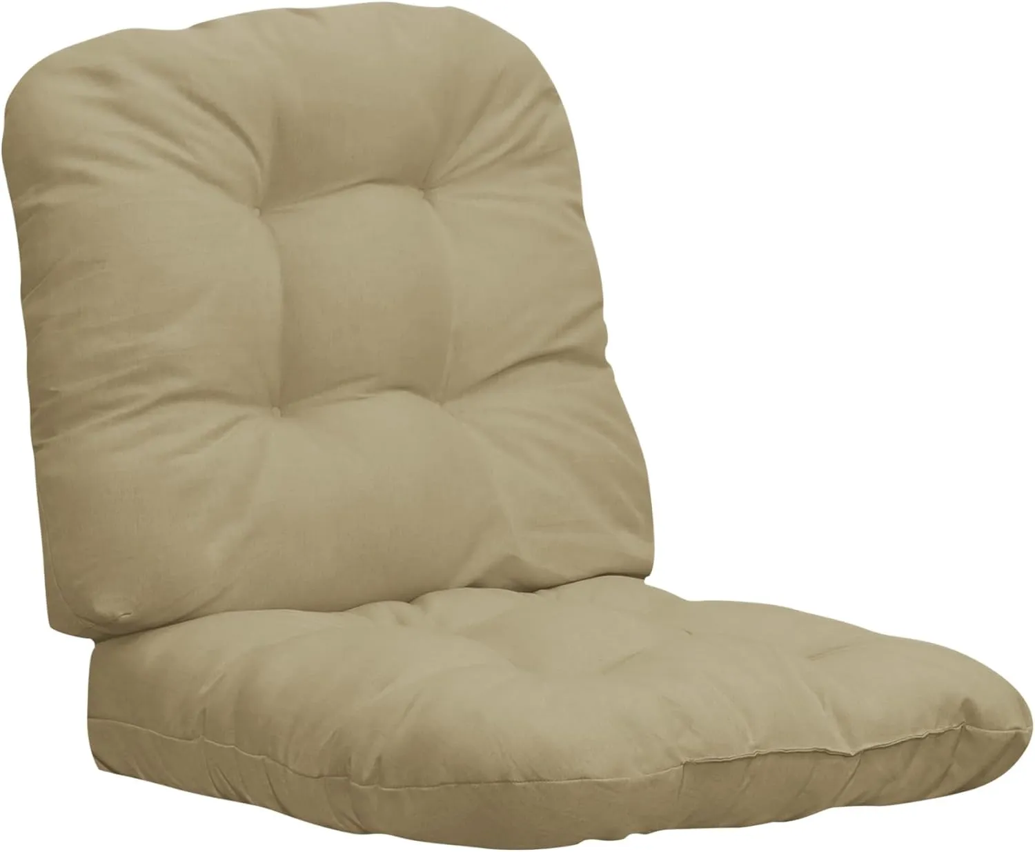 Easy-Going 2 Pack 19"x19" Outdoor Water Resistant Patio Wicker Chair Cushions Reversible Tufted Pads Seat Indoor Furniture Khaki