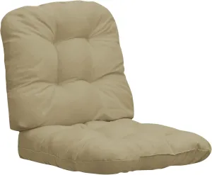Easy-Going 2 Pack 19"x19" Outdoor Water Resistant Patio Wicker Chair Cushions Reversible Tufted Pads Seat Indoor Furniture Khaki