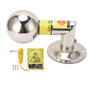 Electrostatic Disweight Bearing Ball Quick Response Wall Mount Touch Human Body Static Remover L Shape