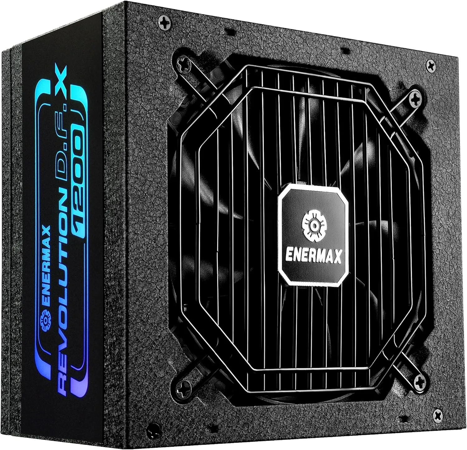 ENERMAX Revolution D.F. X 1200W Full Modular ARGB Power Supply 140mm - ATX 3.0 & PCIe 5.0 Compliant – ARGB Side Panel - 600W 12VHPWR Cable - 80 Plus Gold - 100% Jap Capacitors - Semi-Fanless Tech