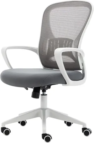 Executive Desk Chair Ergonomic Office Chair Desk Chair Breathable Mesh Back PC Chair with Lumbar Support Arms Adjustable Swivel Rolling Task Mid Back Executive Chair Office Chair (Color : A)
