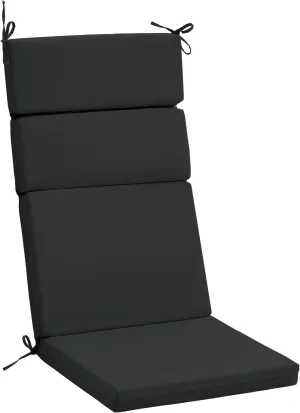 FILUXE Indoor/Outdoor One Piece High Back Chair Seat/Back Patio Cushion with Ties, 45.5" x 20",Fade-Resistant & Seasonal All Weather Replacement, Deep Gray