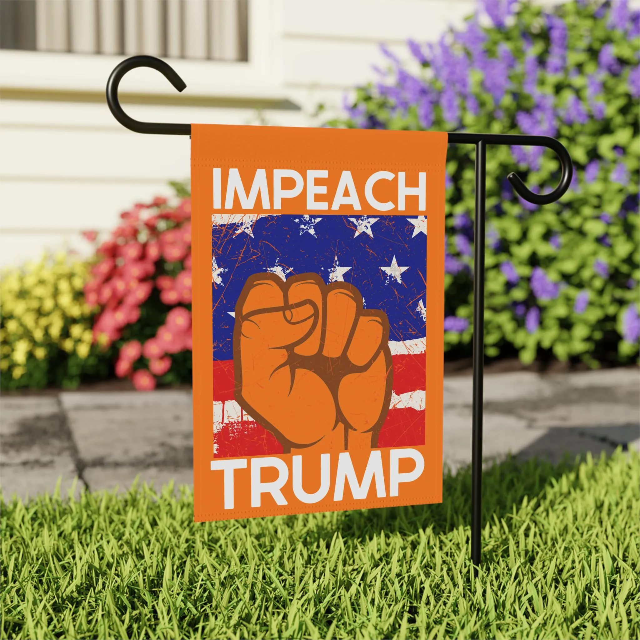 flag, pro Impeach garden Fuck Order now broligarchy the fascism deport sign, Durable decor elon merch, democracy Trump musk Trump political resist FDT fuck