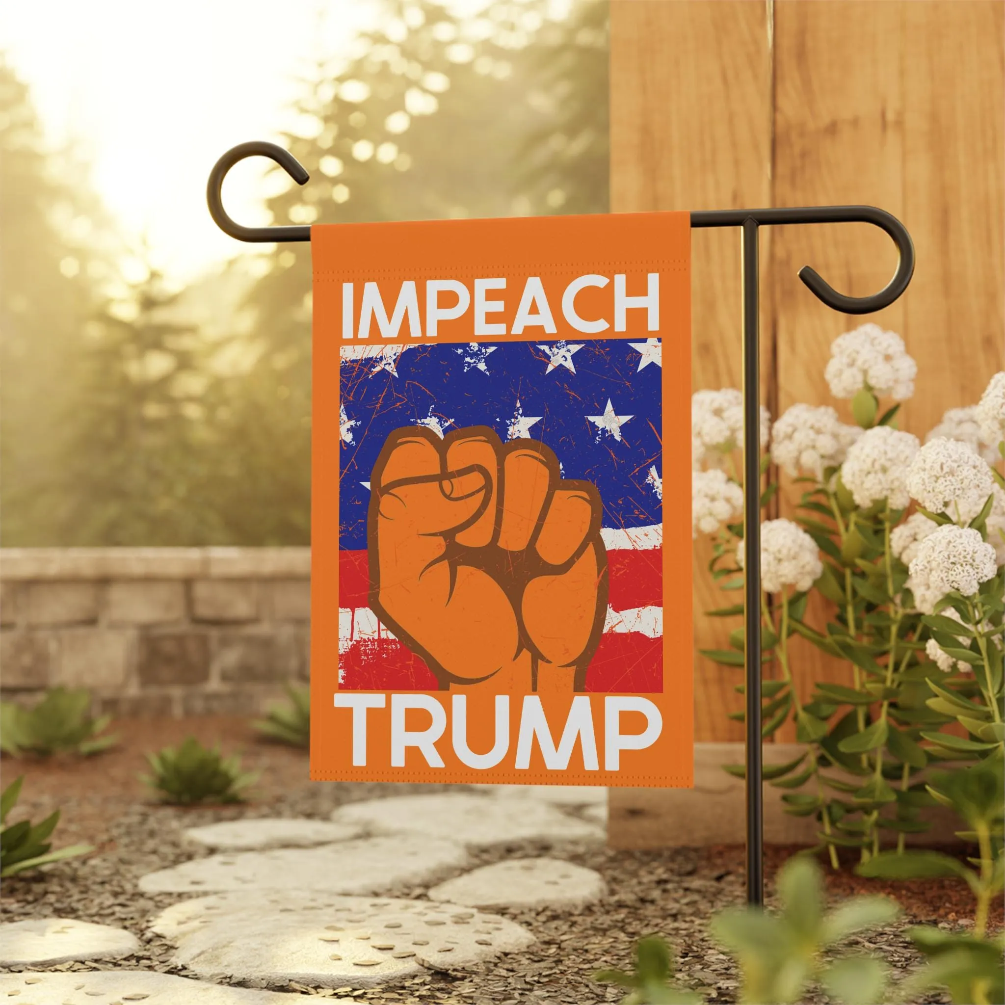 flag, pro Impeach garden Fuck Order now broligarchy the fascism deport sign, Durable decor elon merch, democracy Trump musk Trump political resist FDT fuck
