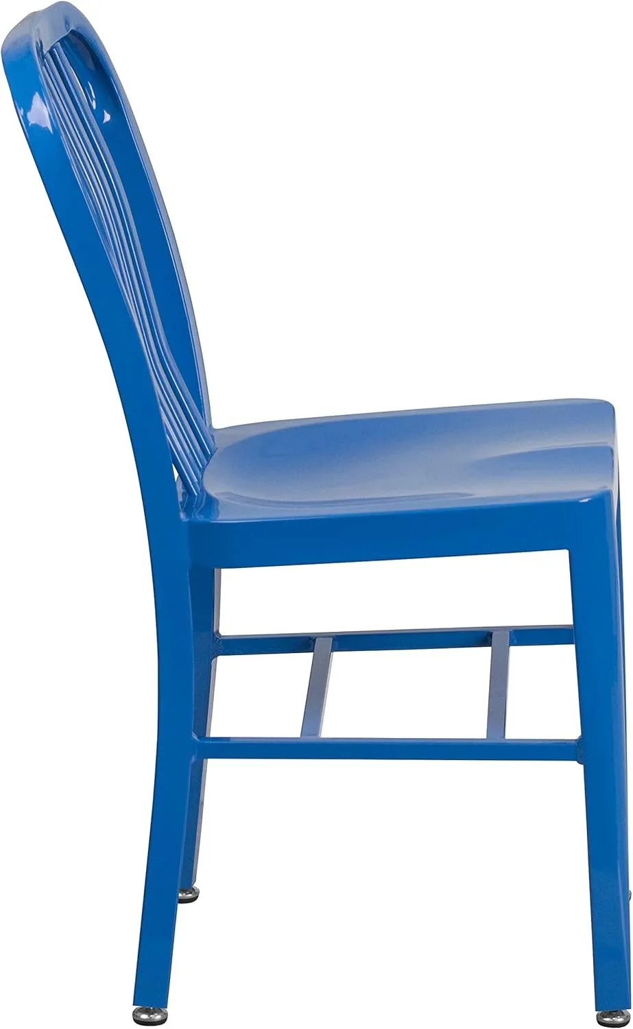 Flash Furniture Gael Commercial Grade 2 Pack Blue Metal Indoor-Outdoor Chair