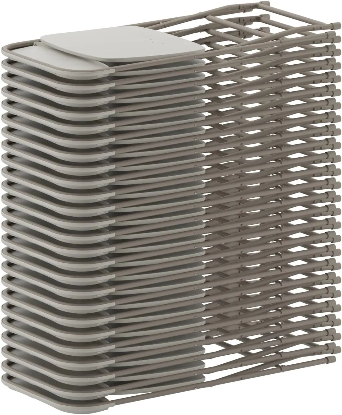 Flash Furniture Hercules Series Plastic Folding Chairs for Parties and Weddings, Stackable Commercial Event Seats, Set of 10, Beige