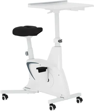 FLEXISPOT V9 3-IN-1 Exercise Bike, All-in-one Under Desk Bike with Pedal Exerciser, Indoor Cycling Bike with Adjustable Resistance/LCD Display/Seat/Desktop 350LBS Heavy Duty, Stationary Bike for Home