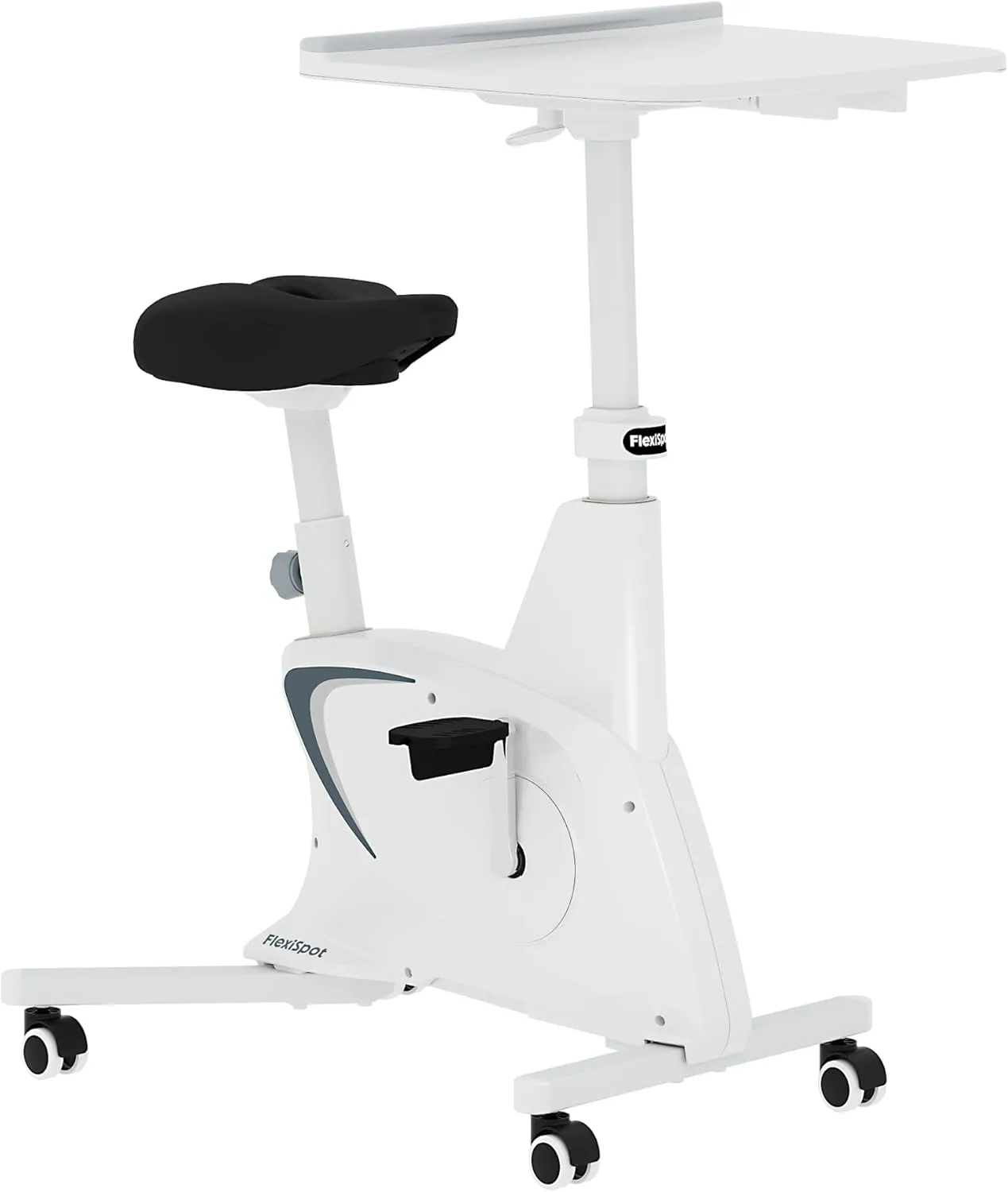 FLEXISPOT V9 3-IN-1 Exercise Bike, All-in-one Under Desk Bike with Pedal Exerciser, Indoor Cycling Bike with Adjustable Resistance/LCD Display/Seat/Desktop 350LBS Heavy Duty, Stationary Bike for Home