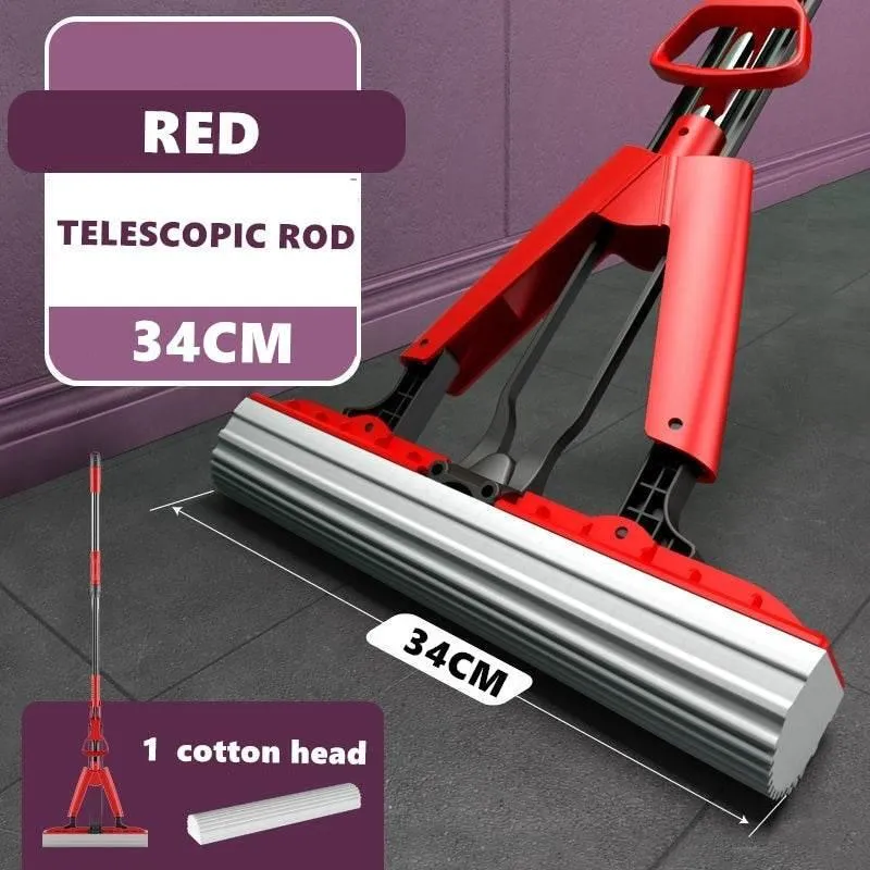 Foldable Floor Mop - Easy Clean Handle for Effortless Cleaning