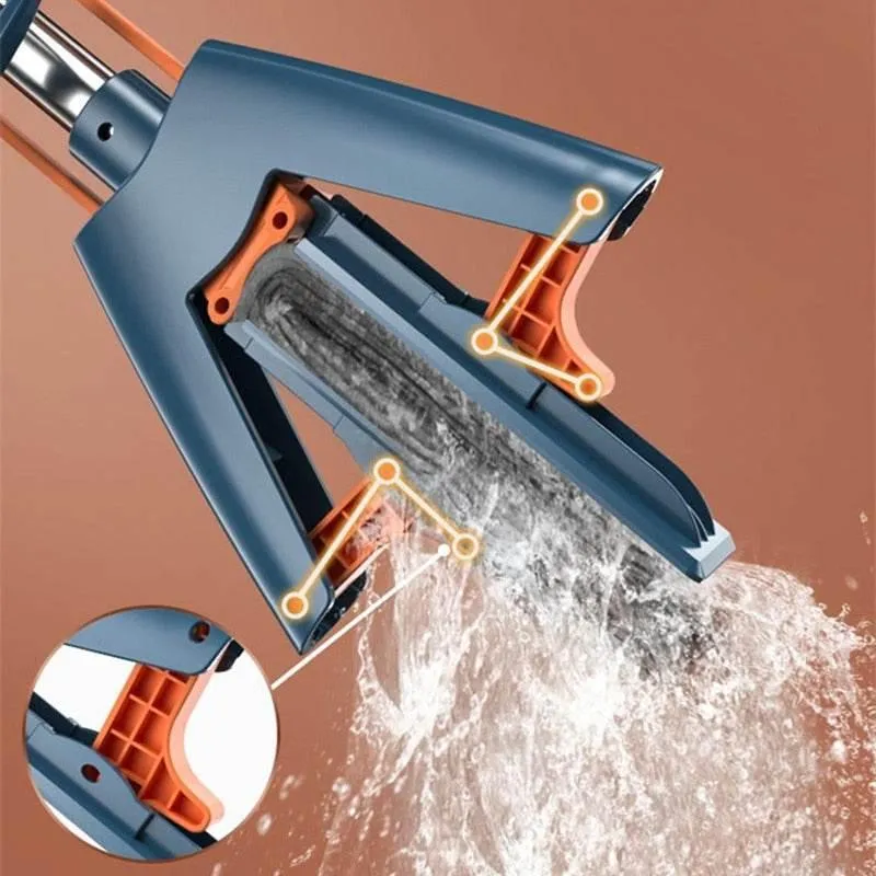 Foldable Floor Mop - Easy Clean Handle for Effortless Cleaning