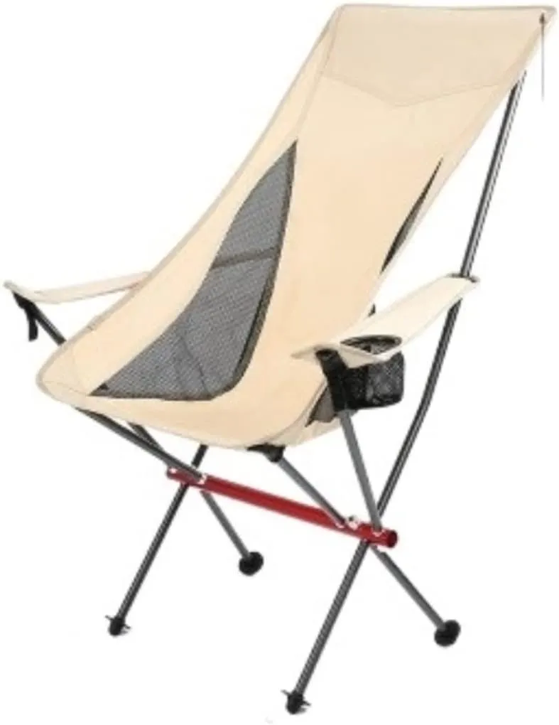 Folding Camping Chair Outdoor Camping High Back Chair Portable Ultralight Seat Backpacking Chair with Soft Armrests for Hiking Indoor Outdoor Folding Chair