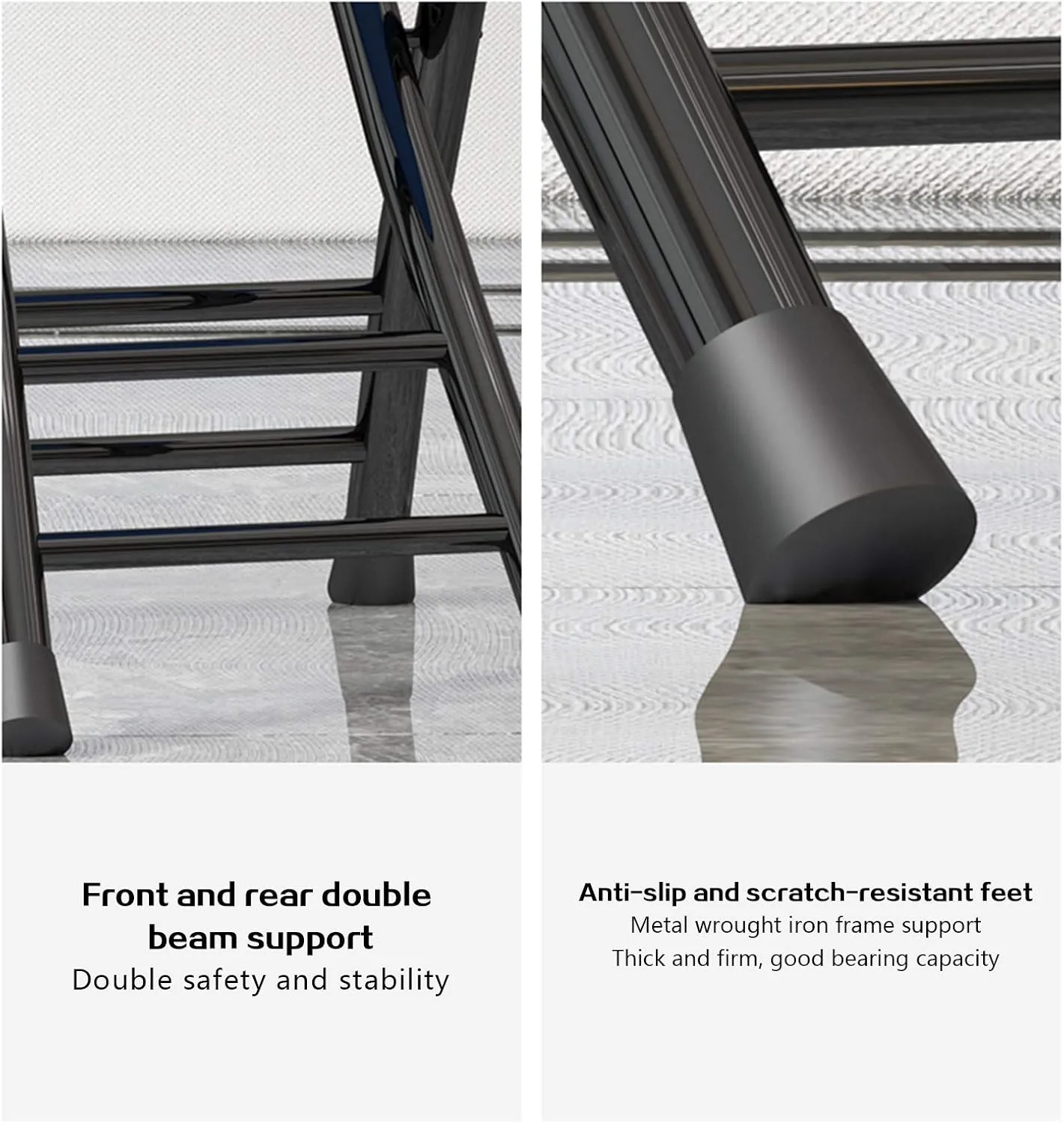 Folding Chair Backrest Stool Household Small Bench Dining Chair High Stool Portable Stool Office Computer Chair Space Saving