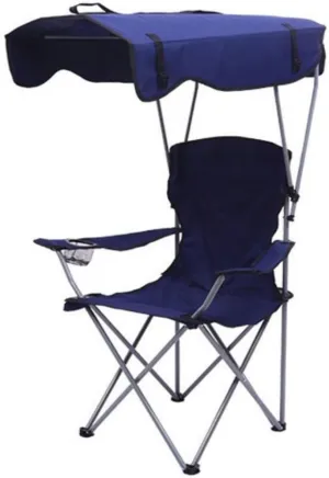 Folding Lawn Chair Camping Chair with Shade Canopy Chair, Folding Recliner, Adjustable Outdoor Beach Lightweight Sunshade Folding Chairs Folding Chair(A)