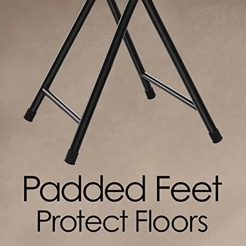 Folding Stool - Backless 18-Inch Stool with 225lb Capacity for Kitchen or Rec Room - Portable Indoor Counter Bar Stools