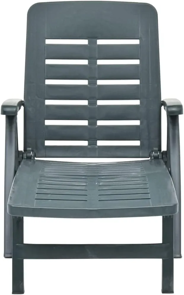 Folding Sun Lounger Plastic Greenoutdoor Lounge Chairs Patio Chairs Tanning Chair Recliner chairSuitable for Gardens, courtyards