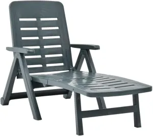 Folding Sun Lounger Plastic Greenoutdoor Lounge Chairs Patio Chairs Tanning Chair Recliner chairSuitable for Gardens, courtyards
