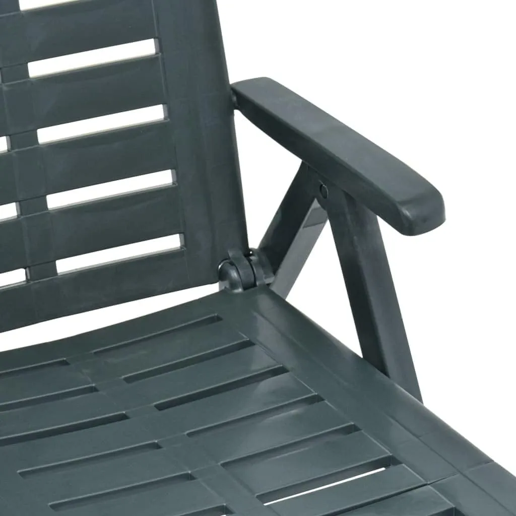 Folding Sun Lounger Plastic Greenoutdoor Lounge Chairs Patio Chairs Tanning Chair Recliner chairSuitable for Gardens, courtyards