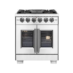 Forno Capriasca 30″ Freestanding French Door Gas Range