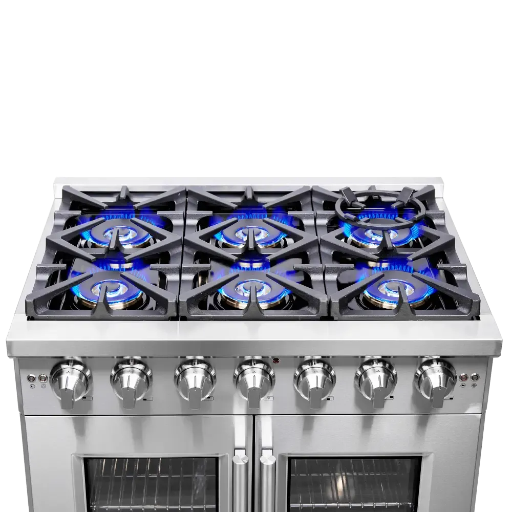 Forno Capriasca 36″ Freestanding French Door Gas Range