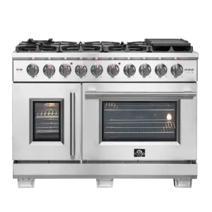 Forno Capriasca 48″ Freestanding French Door Gas Range