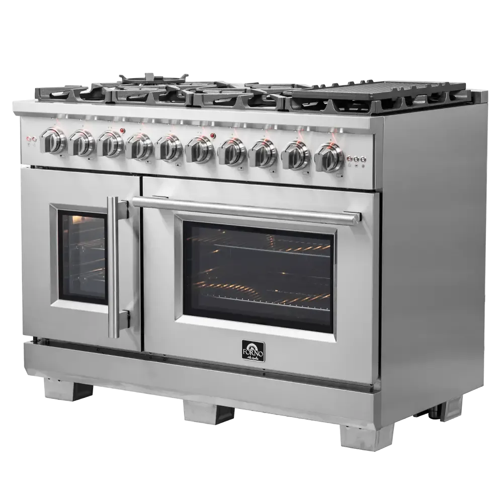 Forno Capriasca 48″ Freestanding French Door Gas Range
