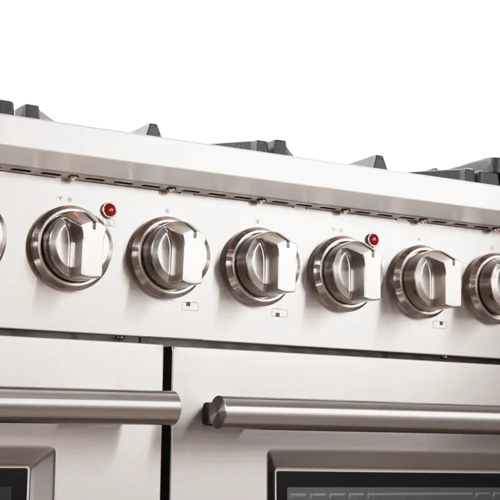 Forno Capriasca 48" Freestanding Gas Range with Colored Doors