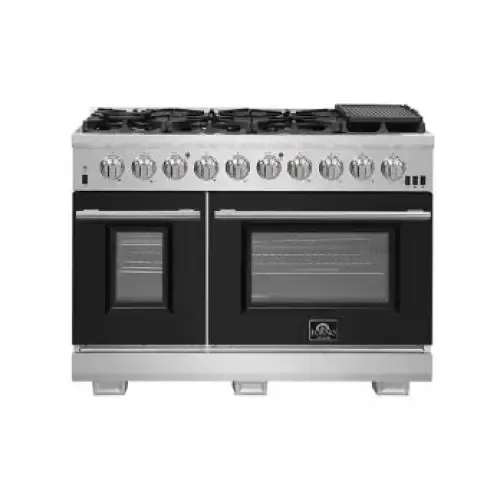 Forno Capriasca 48" Freestanding Gas Range with Colored Doors