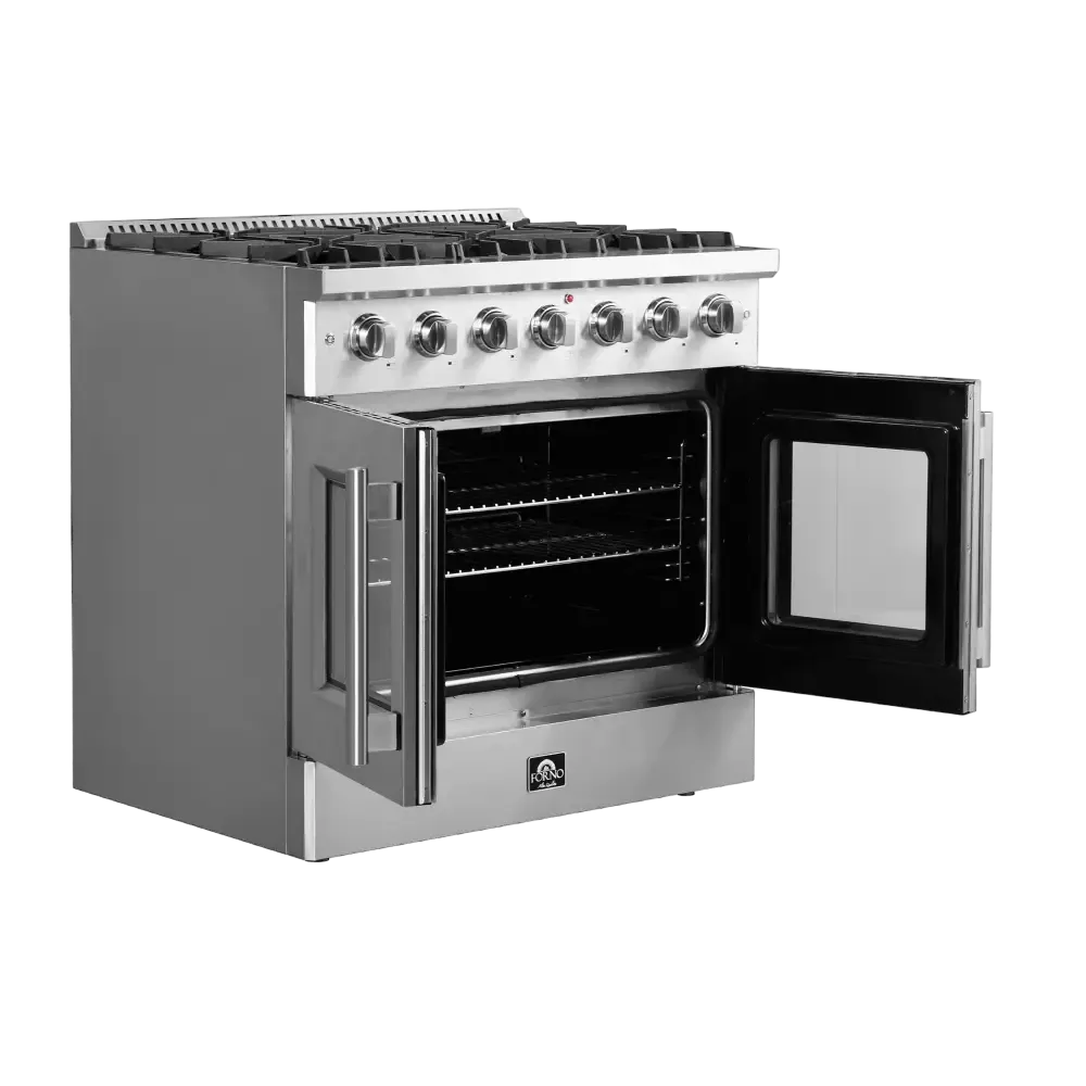 Forno Galiano 36 Inch Freestanding French Door Gas Range